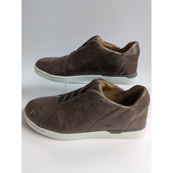 Kizik New York Court Sneakers Slip on Hands Free Brown Leather Men\'s US 9 Wide main image 7
